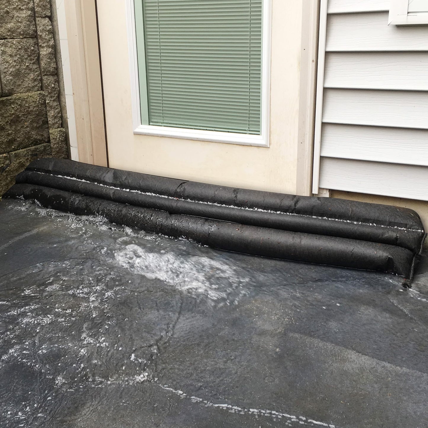 Quick Dam Water Activated 5ft Flood Barrier, Reusable Water Absorbers for Diverting Water, Protects from Rain, Spills, Leaks, Floods & More, - Pack of 16
