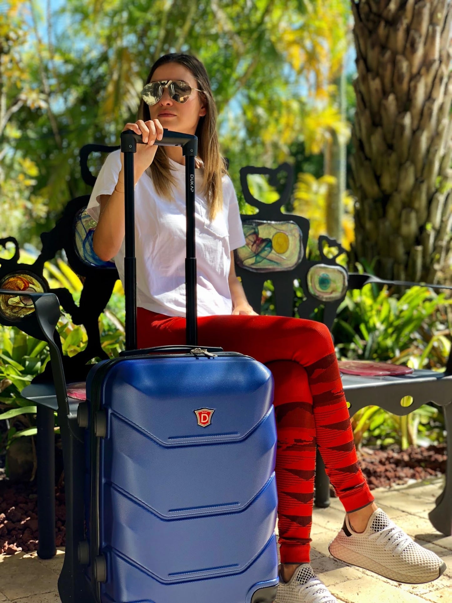 DUKAP ZONIX Luggage with Spinner Wheels | Durable Lightweight Hardshell Suitcase, Spacious Travel Sets with Handle and Trolley | (20/26/30) 3 Piece Luggage Set | Blue