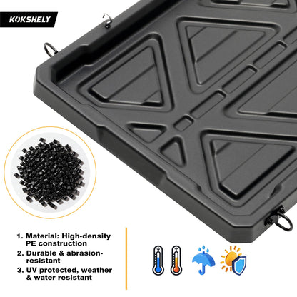 KOKSHELY Truck Bed Slide Out Cargo Tray, 56" L x 42.9" W Size Slide-Out Truck Bed Organizer Tray for 5’+Long Beds, Sliding Truck Organizers and Storage Tray with Open Hooks & Elastic Cargo Net
