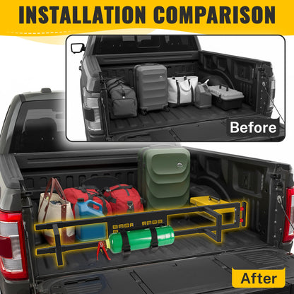 TENGBASE Truck Bed Divider Compatible with 2015-2026 Ford F150, Cargo Manager Molle Panel Truck Bed Organizer Replacement for Ford F-150 Accessories (Without Bed Liner & Pro Power Onboard)