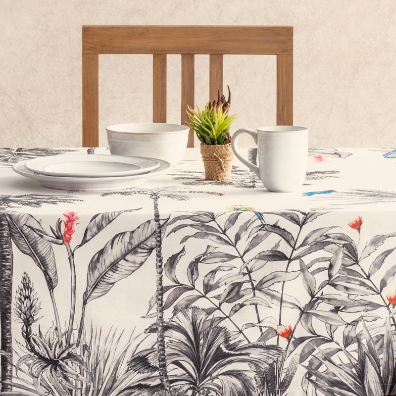 Maison d' Hermine Table Cloth Square Table 100% Cotton 54 x 54 Inches Fall Tablecloth Reusable Everyday Use for Thanksgiving Christmas Decorations Dining Farmhouse Party (Amazonia)