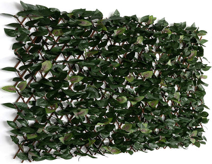 DOEWORKS Expandable Fence Privacy Screen for Balcony Patio Outdoor, 4PCS Faux Ivy Fencing Panel for Backdrop Garden Backyard Home Decorations