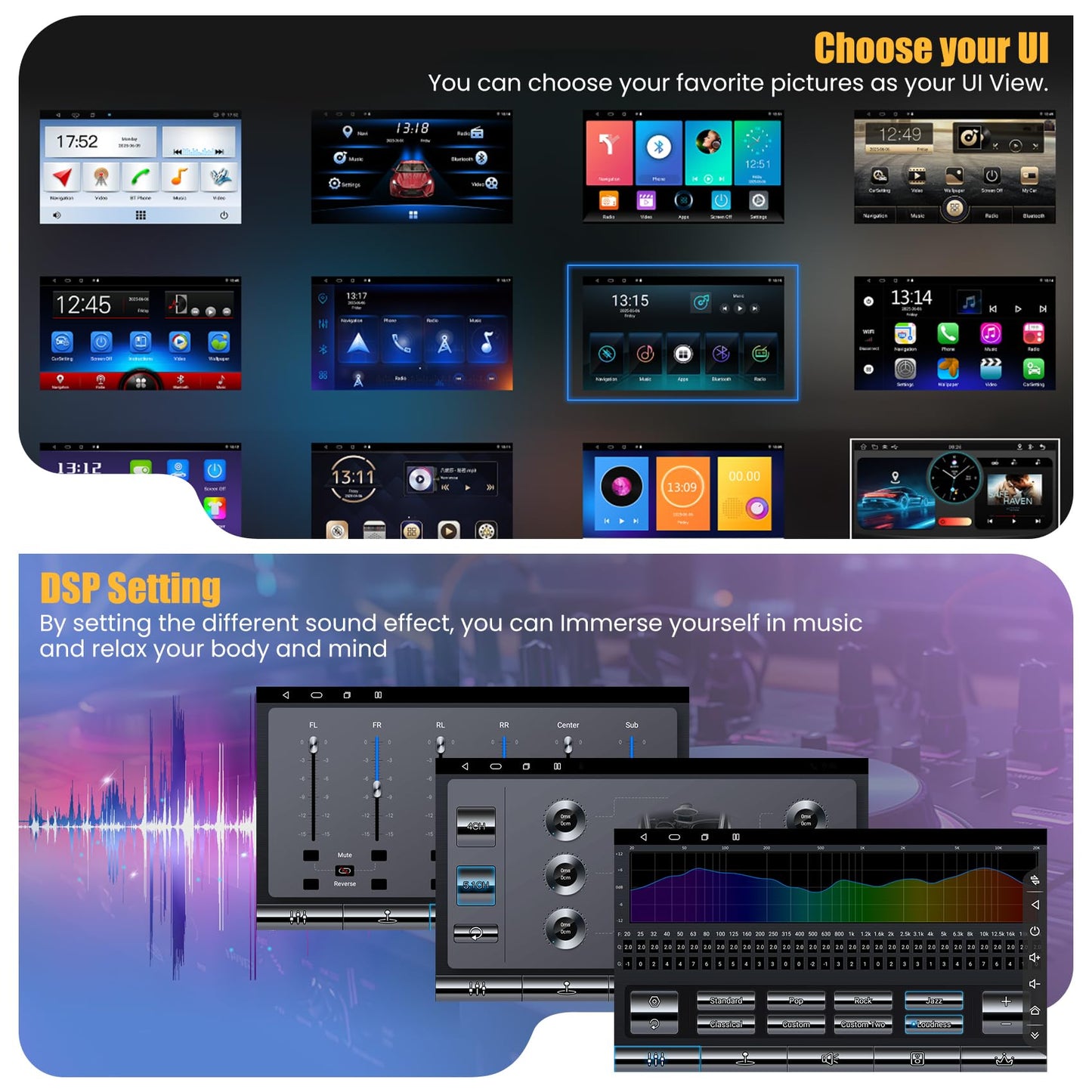 8 Core 6GB+128GB Car Radio for for Jeep Patriot Compass 2010-2016,10.2 Inch QLED Touch Screen Car Stereo with Carplay&Android Auto,WiFi,GPS Navigation,Bluetooth,FM&AM Radio,Android 15