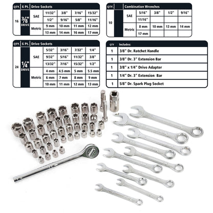 GreatNeck MS191 Mariner's Tool Set 191-Pc, Boat Tool Kit for Maintenance, Rust Resistant Boating Essentials, Includes Wrench, Socket, and Screwdriver Set