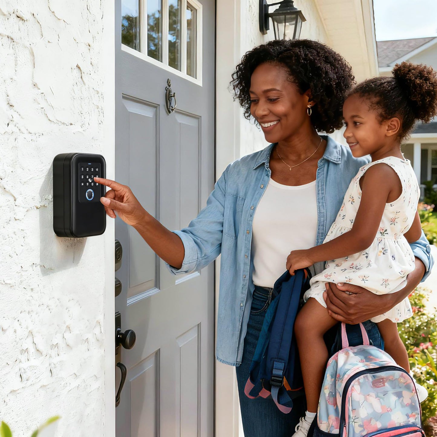 Upgraded Smart Key Lock Box for Outdoor-Key Safe with Fingerprint, Passcode, App, Card & Keys Access,IP65 Waterproof, Wall Mount or Shackle, Ideal for Airbnb, Family & Realtors | TTLock App Version
