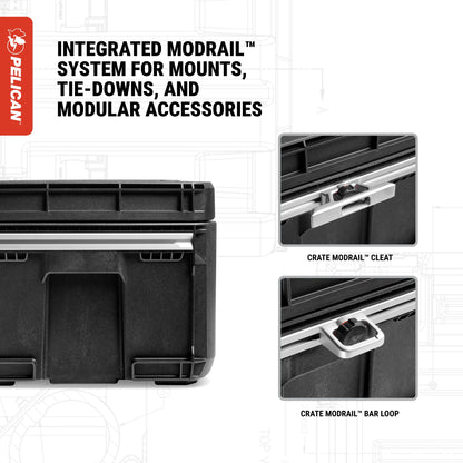 Pelican Crate - 45 Liter Storage Case - Cargo Box, Transport Case, Overland Case (Desert Tan)