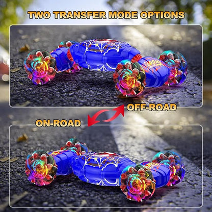 Remote Control Car Gesture Sensing RC Stunt Car 4WD Transform Off-Road Vehicle for 360° Rotation &amp Drift 2.4GHz Hand Controlled Twister Cars RC Cars Toys for Kids Boys Girls Birthday Gift Age