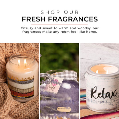 A Cheerful Giver - Sunflower & Driftwood - 6oz Small Scented Candle Jar with Lid - Cheerful Candle - 35 Hours of Burn Time, Candles Gifts for Women, Yellow