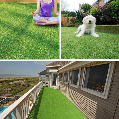 Petgrow Artificial Grass Rug 6.5 FT x10 FT(65 Square FT), Realistic Indoor Outdoor Garden Lawn Landscape Patio Synthetic Turf Mat- Thick Fake Faux Grass