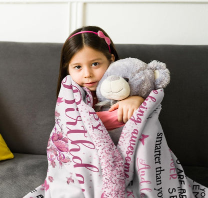 Mubpean Gifts for 9 Year Old Girls Blanket 60"x50", 9-Year-Old Girl Gifts, Birthday Gift Ideas, 9th Birthday Gifts for Girls, Best Party Decoration for Age 9, Nine Years Old Present Throw Blankets