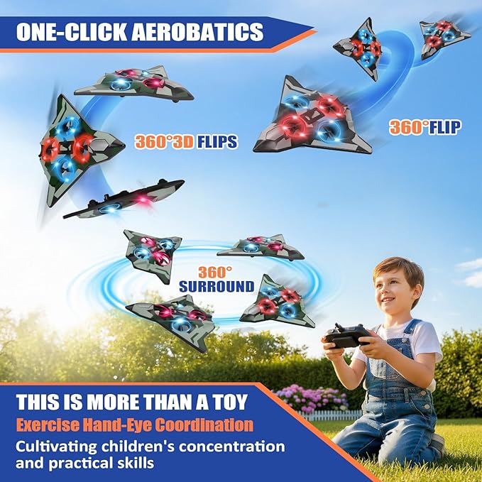 Foam Remote Control Airplane for Kids &amp Adults | Durable and Easy to Fly with Stable Flight Perfect and Birthday Parties Flying Foam Air Plane Toy Great for Beginner