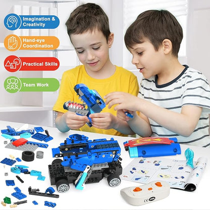 Yerloa Dinosaur Toys for Boys Age 8-12 5-7 6-7 Jurassic Building Kits for Kids 6 7 8 9 10 11 12 + Year Old 343 Pcs Remote Control STEM Projects Building Blocks Sets Educational Birthday Easter Gifts