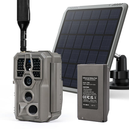 GardePro X66 Pro Cellular Trail Camera (Non-WiFi) with SP350 Solar Panel, 7800mAh Battery, Live View, Instant Alerts, Shared Data Plan, Built-in GPS