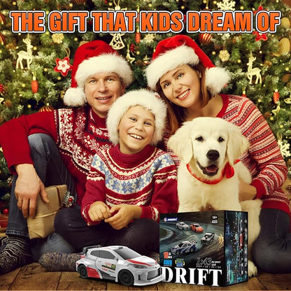 RC Drift car 1/43 Mini Rc Drift car with Gyroscope 2.4GHz Full Proportional Remote control Cars 4WD High Speed Racing with Lights Racing Tires Model Cars Gift for Adults Kids Boys Girls