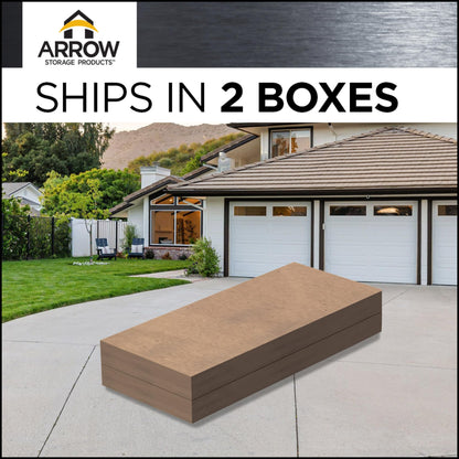 Arrow 10' x 9' All-Weather Galvanized Steel Rear Carport Enclosure Wall Kit with Frame and Hardware, Eggshell