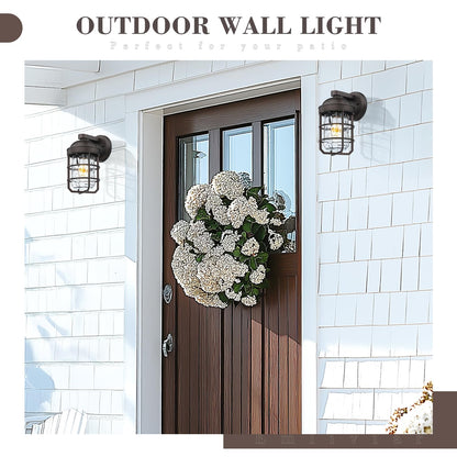 Emliviar Retro Wall Lamp - 1-Light Wall Mounted - Oil Rubbed Bronze with Water Ripple Glass - 11.3 Inch - Model GE255BL ORB-WG