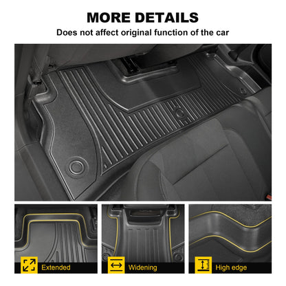 TTX LIGHTING Floor Mats & Cargo Liner & Backrest Mat for 2024 2025 2026 Trax - 1st and 2rd Row Car Mats for 2024-2026 Trax - All Weather Cargo Tray Interior Accessories for Trax LS/1RS/LT/2RS/ACTIV