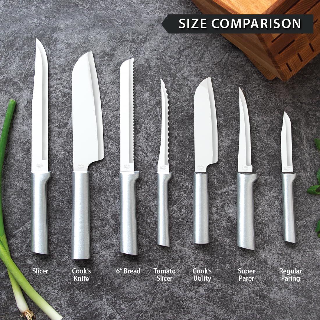 Rada Cutlery Cook’s Knife (R134), 6.25" Stainless Steel Blade, Silver Handle