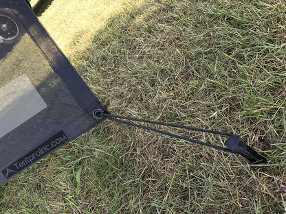 Tentproinc RV Awning Sun Shade Screen 7' X 16' 3'' (American Flag) Black Mesh Sunshade Camper Trailer Awning Shade Screen UV Blocker Completed Kits
