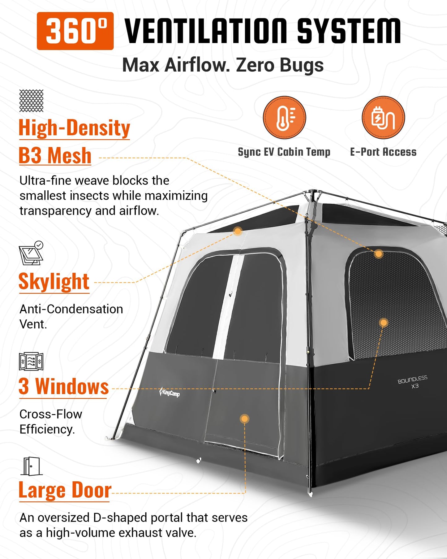 KingCamp SUV Tent for Camping, 6-8 Person Instant Tailgate Car Tent with Movie Screen, Waterproof Windproof Family Camping Tent Fits SUV Truck Jeep, Easy Setup Outdoor Shelter