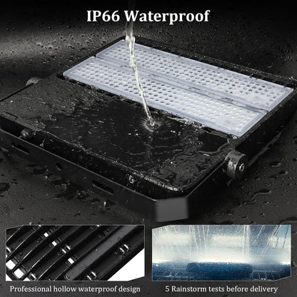 BIRITALO 240W LED Stadium Flood Lights Outdoor 36000LM Super Bright Yoke Wall Mount Parking Lot floodlights 5000K 100V-277V Commercial IP65 Waterproof 240 Watt Shoebox Barn Lamp for Arena Court
