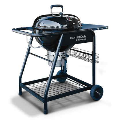 SnS Grills 22-Inch Charcoal Grill and Smoker — MasterKettle with Patented Slow ‘N Sear Deluxe Insert, 304 Stainless EasySpin Grate, Integrated Side Table, 10-Year Warranty.