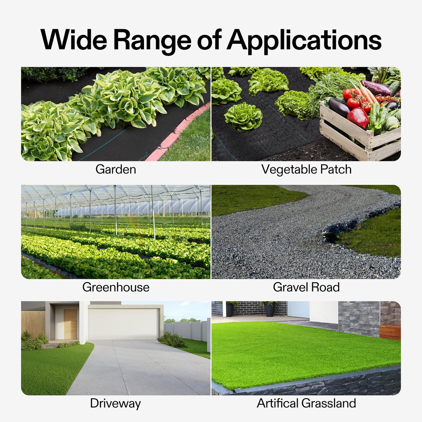 VIVOSUN Premium Weed Barrier Landscape Fabric Heavy Duty, 4ftx250ft 5oz Double-Layered Weed Control Mat with High Permeability, Commercial Ground Cover, Easy Set up & Superior Weed Control