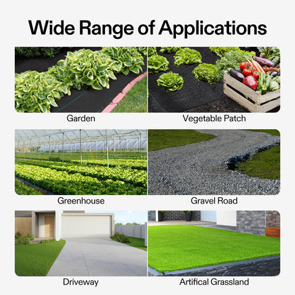 VIVOSUN Premium Weed Barrier Landscape Fabric Heavy Duty, 4ftx250ft 5oz Double-Layered Weed Control Mat with High Permeability, Commercial Ground Cover, Easy Set up & Superior Weed Control