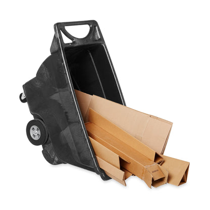 Rubbermaid Commercial Products Tilt Dump Truck/Trash Cart/Garbage Collection/Recycling, 850 lbs 1/2 Cubic Yard Heavy Load Capacity with Wheels, Black, Office/Warehouse/Facility Management