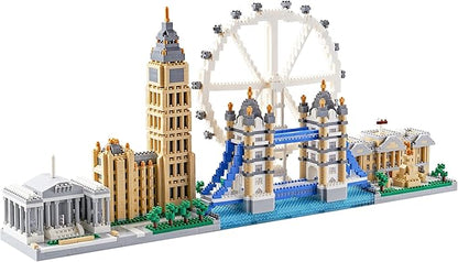 London Skyline Architecture Miniature Building Block Set Architecture Series Model Toy Present for Adults and Children (3430 Pieces)