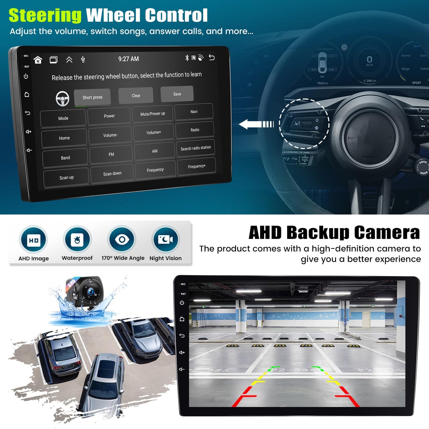 [6+128G] 8-Core Android 15 Car Stereo Radio for Jeep Patriot Compass 2010-2016 with Wireless Carplay&Android Auto,10.1 Inch Car Radio with Mirror Link Bluetooth FM/RDS WiFi GPS SWC Dual USB