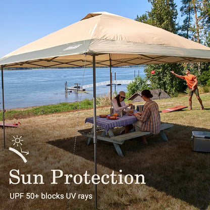 Coleman Oasis Instant Pop-Up Canopy Tent with Side Wall Attachment, Portable Shelter with Easy Setup & Takedown, Wheeled Carry Bag Included, 10x10/13x13ft Sizes