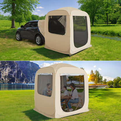 Alvantor® Pop Up Screen House, 4 in 1 Outdoor Camping Tent,6'x6'Screen Room with Mosquito Netting &Waterproof PVC, SUV Tent with Carry Bag, Instant UV Resistant Sun Shelter for Garden, Patio, Backyard