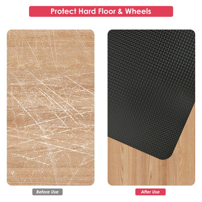 Vicwe Gaming Chair Mat for Hardwood Floor, 60"×46" Large Office Chair Mat, PVC Computer Chair Mats, Easy Glide, Floor Protector for Rolling Chair-Black