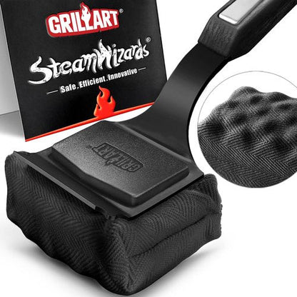 GRILLART Grill Brush - Bristle-Free Design with Replaceable Cleaning Head | Safe for Cast Iron & Stainless Steel Grates