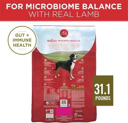 Purina ONE Dry Dog Food - Lamb & Rice Formula for Healthy Skin & Coat | 31.1 lb Bag