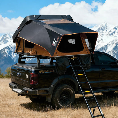 Naturnest Rooftop Tent Hard Shell, Easy Set Up Extra Large Roof Tent for 4 Person Camping Top Tents, Waterproof UV-Resistant 4 Season Tents for Truck, Jeep, SUV, Trailer - Sirius 2 XL