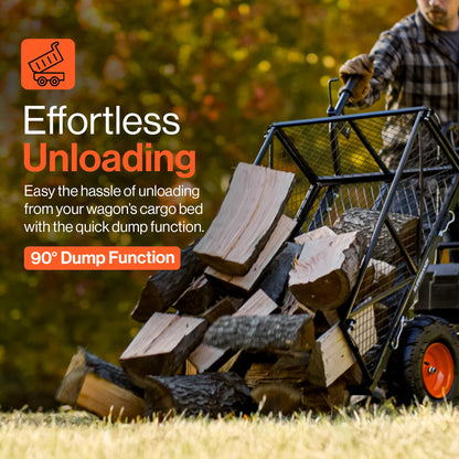 SuperHandy Utility Service Cart Power Wagon Wheelbarrow Electric 48V DC Powered 660Lbs Load and 1000Lbs+ Hauling Capacity Farm and Garden All Purpose Modular Cargo Bed