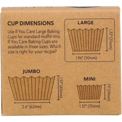 If You Care Baking Cups - FSC Certified Unbleached | Large Size, 60 Count, 3 Pack