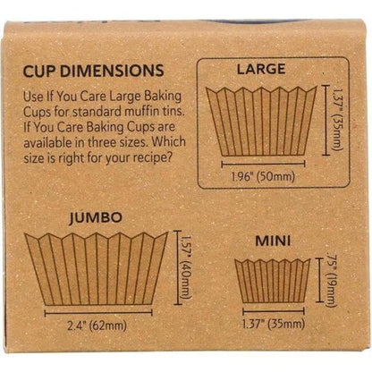 If You Care Baking Cups - FSC Certified Unbleached | Large Size, 60 Count, 3 Pack