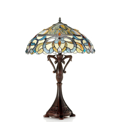 Chloe Nora Table Lamp CH18091IV18-TL2, Glass, One Size, Multicolor