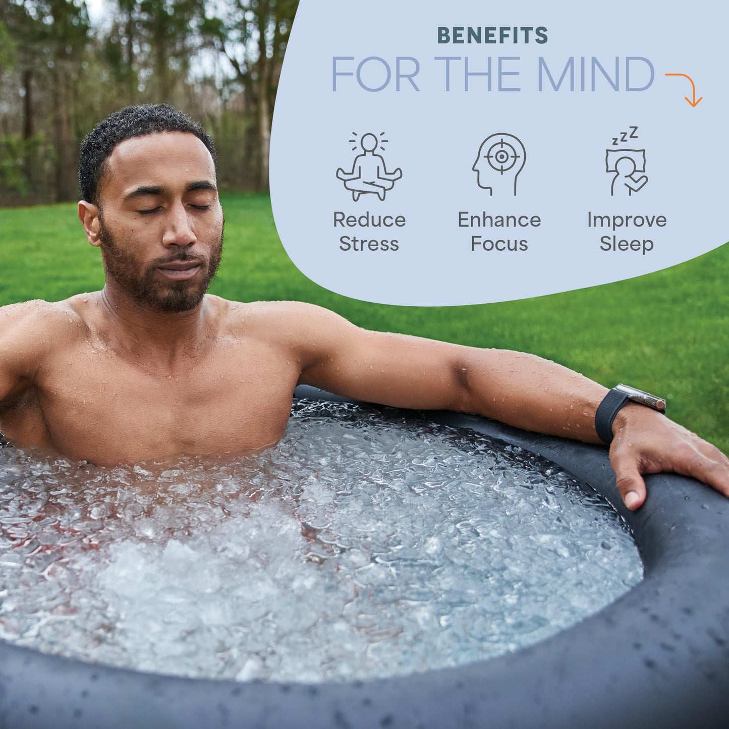 LifePro NordPod Recovery Ice Tub – Portable Cold Plunge Tub for Ice Bath Recovery & Cold Water Therapy – Ice Bath Tub for Athletes – Indoor/Outdoor Cold Plunge Tub Outdoor with All-Weather Lid