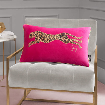 Juicy Couture – Decorative Accent Pillow Velvet Safari Leopard Premium Reversible Throw Pillow Living Room and Bedroom Décor Measures 14" x 24" Cheetah on White