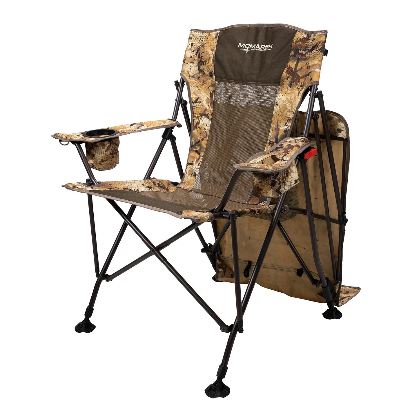 Momarsh | Lightweight Dove Chair with Adjustable Shade Canopy and Carry Bag | Full Size Collapsible Chair for Hunting, Camping, Waterfowl & More