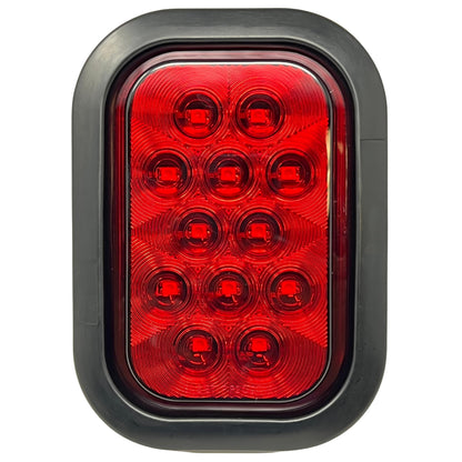 All Star Truck Parts 12V LED Stop/Turn/Tail Light Kit, 5in x 3in, Red, IP67 Waterproof, for Tow Truck, Semi Trailer, RV, Bus