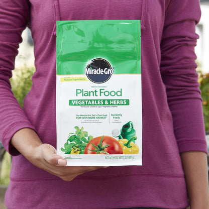 Miracle-Gro Water-Soluble Plant Food - Boost Vegetable & Herb Growth - 2 lbs for Abundant Harvest
