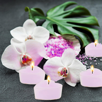 Purple Tea Lights Set of 24, Violet Scented Tealight Candles, Handmade Tea Candles, Long Burning Tealights for Romantic Wedding Home Decor Gift