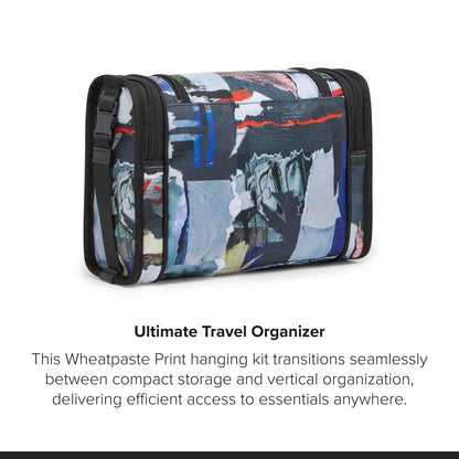 TUMI - Alpha Hanging Travel Kit - Toiletries and Cosmetics Organizer - Travel Essentials Bag with Hooks & Pockets - Black with Red Accents