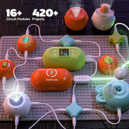 Science Kits for Kids - STEM Kits for Kids, Electronics Exploration Kit, Over 420 Projects, 35 Circuit Parts, STEM Educational Toy Gifts for Kid Boys Girls Ages 3 4 5 6 7 8 9 10 11 12