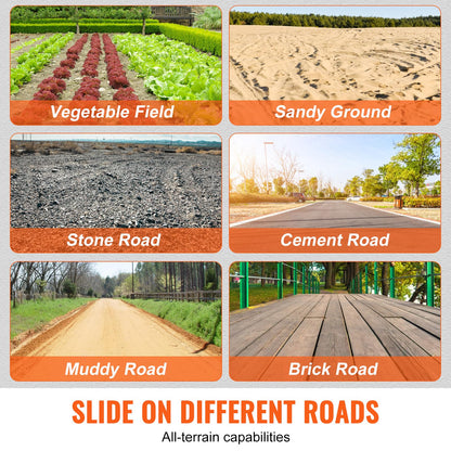 VEVOR Folding Table Cart, Heavy Duty Table Trolley with 5" Swivel Wheels, 1800 LBS Drywall Dolly Cart for Garage, Home, Warehouse, Party Event Hotel Furniture 10 Table Capacity